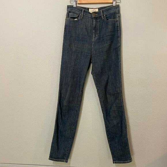 The Great Womens Blue Cotton Super High Rise Comfort Skinny Jeans Size Womens 27 - Picture 1 of 8
